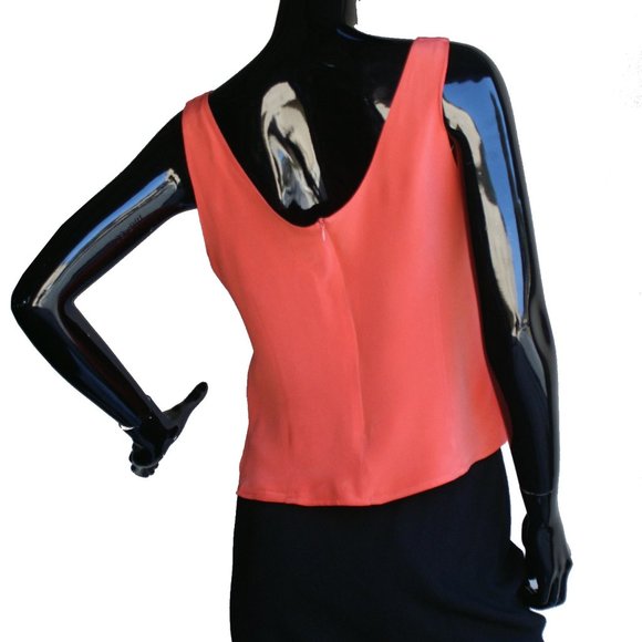Thom Smith Orange Silk Cami/Tank Top Size 10 - Picture 5 of 7